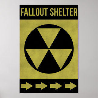 Póster Rótulo Fallout Shelter
