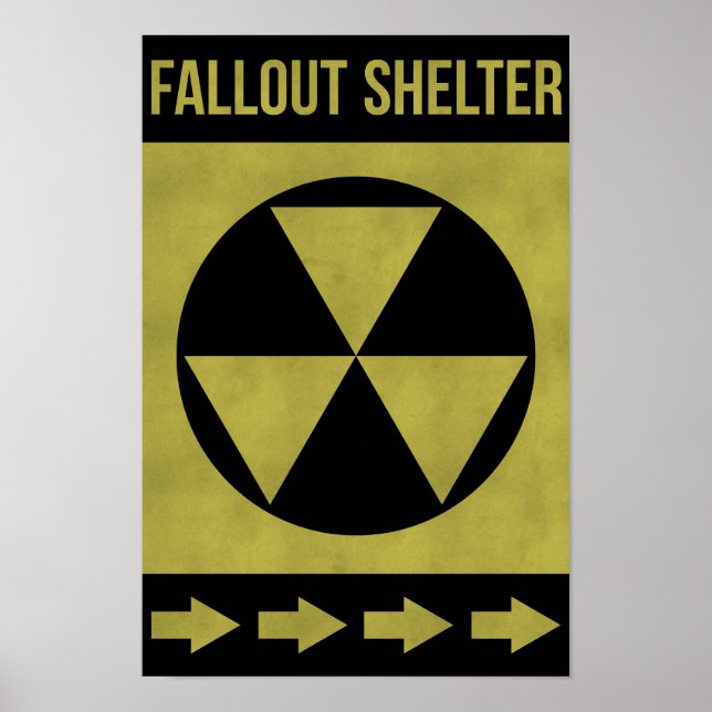 Póster Rótulo Fallout Shelter (Frente)