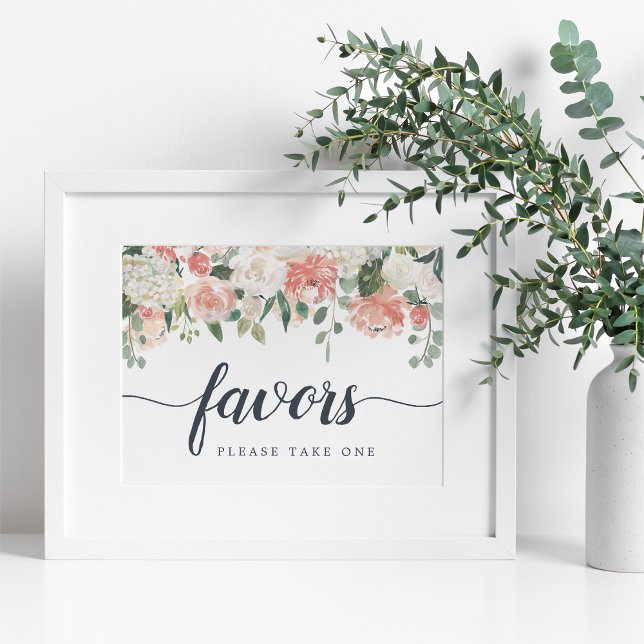 Póster Rótulo Favor de Boda Floral de verano medio (Subido por el creador)
