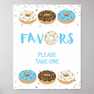 Póster Rótulo Favor - Rótulo de la mesa de ducha con chor