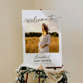 Póster Rótulo Fiesta de Baby Shower, Baby Shower de fotos