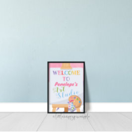 Póster Rótulo Fiesta de bienvenida de cumpleaños Fiesta d