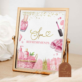 Póster Rótulo Fiesta de Spa Refrescings