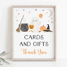Póster Rótulo Fiesta de tarjetas y regalos de Halloween f