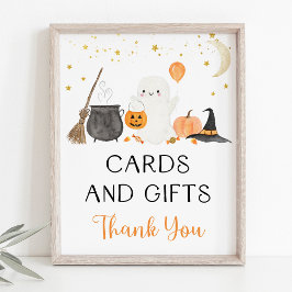 Póster Rótulo Fiesta de tarjetas y regalos de Halloween f