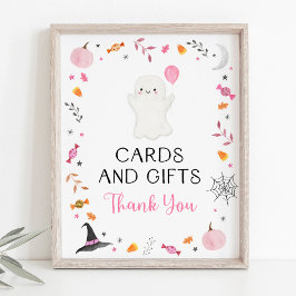 Póster Rótulo Fiesta de tarjetas y regalos para Fantasma 