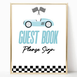 Póster Rótulo Fiesta del libro de los huéspedes de Blue R