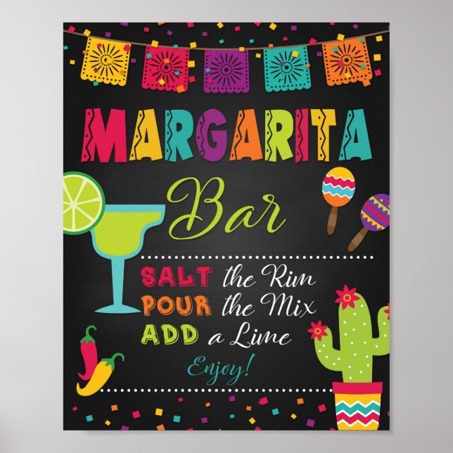 Póster Rótulo Fiesta Margarita (Frente)