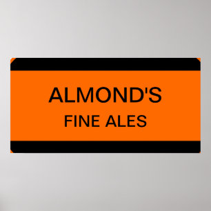 Póster Rótulo fino de Alés de la almendra