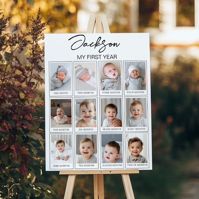 Póster Rótulo fotográfico moderno de primer año (Subido por el creador)