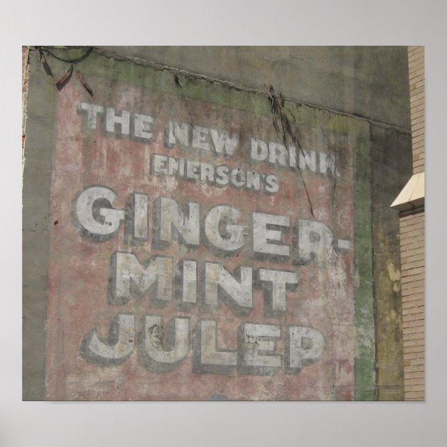 Póster Rótulo Ginger-Mint Julep (Frente)