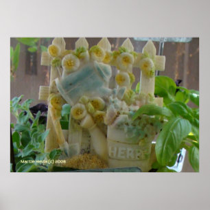 Póster Rótulo Herb Garden