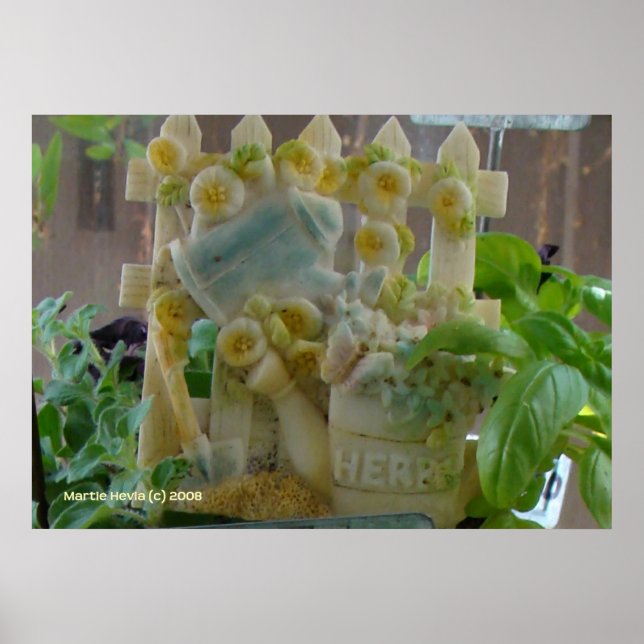 Póster Rótulo Herb Garden (Frente)