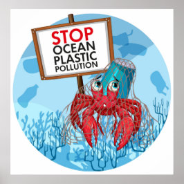 Póster Rótulo Hermit Crab Holding