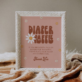 Póster Rótulo HIPPIE DAZE Groovy Diaper Raffle