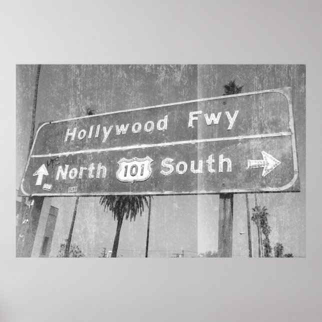 Póster Rótulo Hollywood Freeway (Frente)