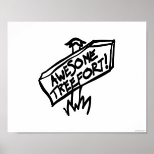 Póster Rótulo impresionante de Treefort