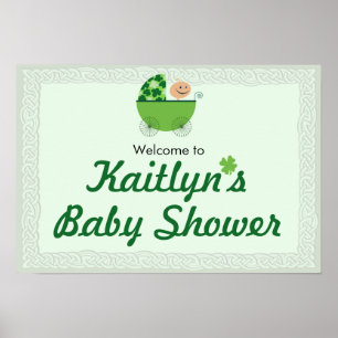 Póster Rótulo irlandés de la ducha buggy Baby
