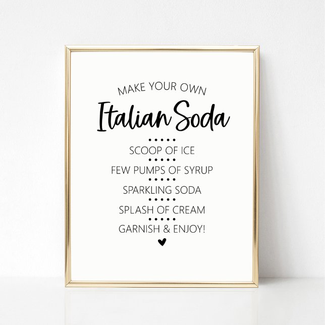 Póster Rótulo italiano Soda Bar (Subido por el creador)