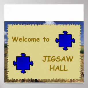 Póster Rótulo Jigsaw Hall