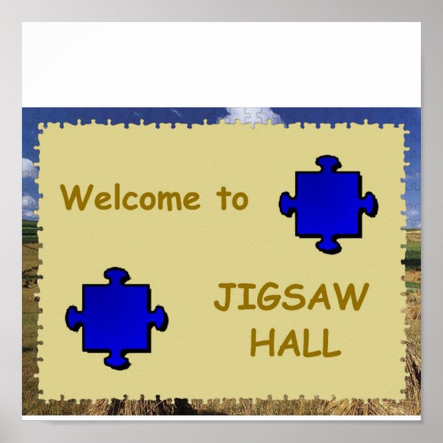 Póster Rótulo Jigsaw Hall (Frente)
