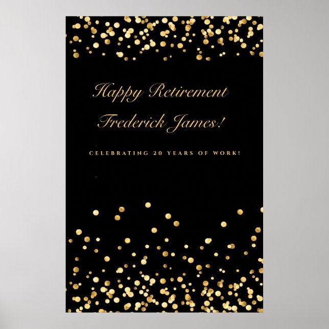 Póster Rótulo, Jubilación, Fiesta De Jubilación De Oro Y  (Frente)