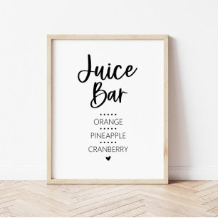 Póster Rótulo Juice Bar