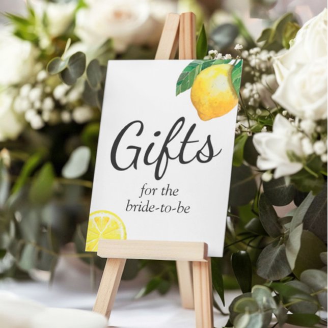 Póster Rótulo Lemon Bridal Shower Gifts (Subido por el creador)