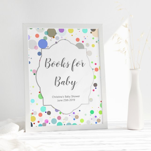 Póster Rótulo "Libros para bebé" | Baby Shower de revelac (Subido por el creador)