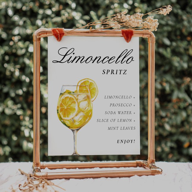 Póster Rótulo Limoncello Spritz Bebida de firma (Subido por el creador)