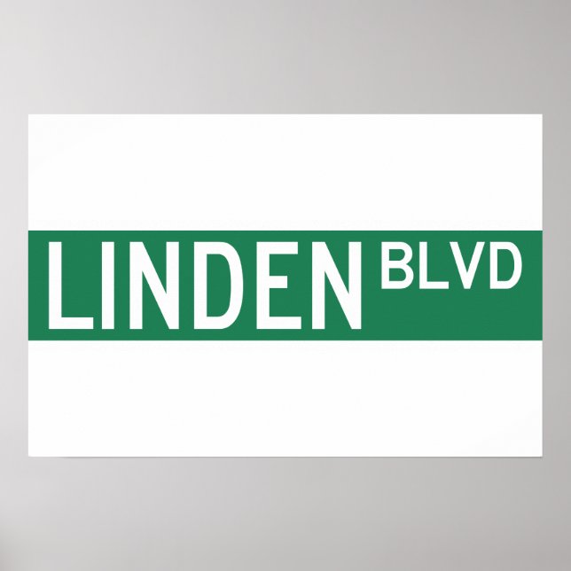 Póster Rótulo Linden Boulevard (Frente)