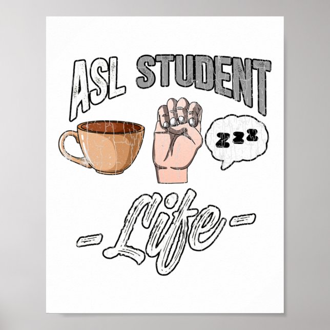 Póster Rótulo Lingüística Atentado Conciencia Sorda Estud (Frente)