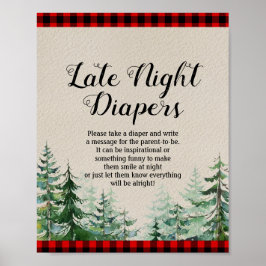 Póster Rótulo Lumberjack Late Night Diapers