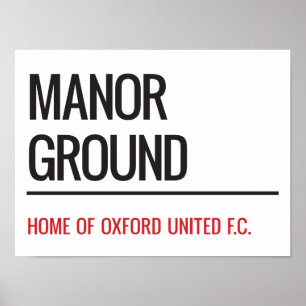Póster Rótulo Manor Ground Stadium Street