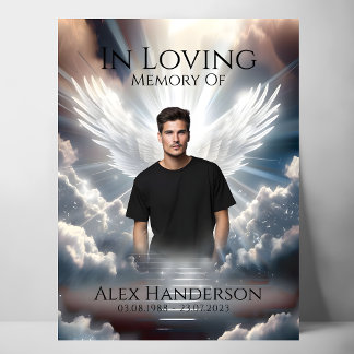 Póster Rótulo Memorial de Ascensión del Ángel Radiante