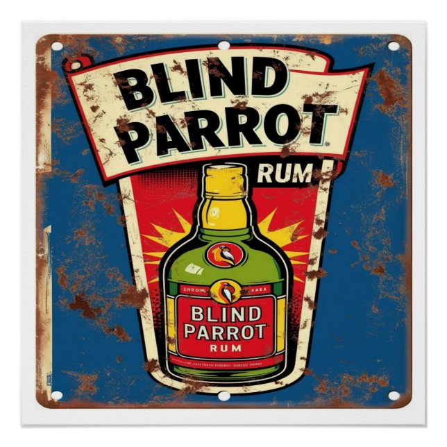 Póster Rótulo Metalizado con problemas viejos de loro cie (Anverso)