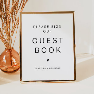 Póster Rótulo Minimalista de KENNEDY Boda del libro de vi