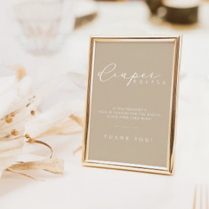 Póster Rótulo minimalista de la estación de Raffle Baby S