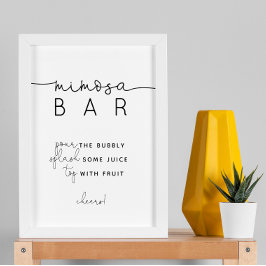 Póster Rótulo minimalista Mimosa Bar