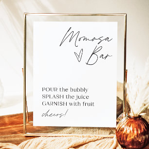 Póster Rótulo minimalista Momosa Bar   Moderno bar Mom-os