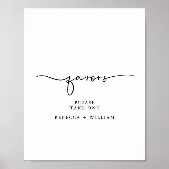 Póster Rótulo mínimo de tarjetas manuscritas y regalos (Frente)