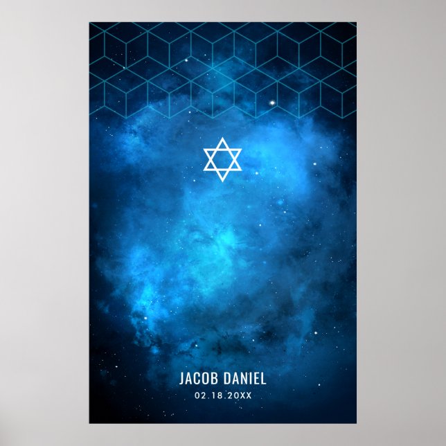 Póster Rótulo Mitzvah En El Poster A Bordo (Frente)