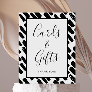 Póster Rótulo moderno de tarjetas de guiones y regalos