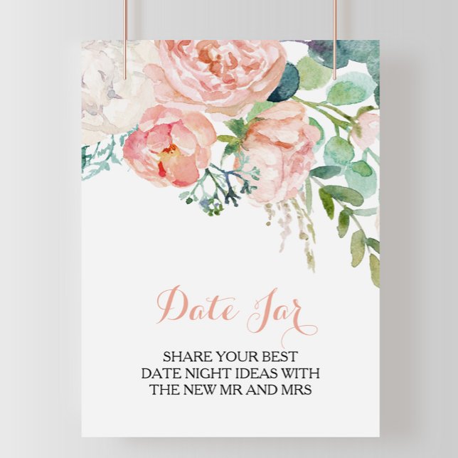 Póster Rótulo moderno Rubor Tropical Floral de fecha dora (Subido por el creador)