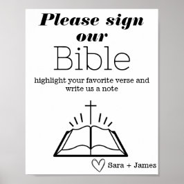 Póster Rótulo, nuestro libro de Bodas de la Biblia, Rótul