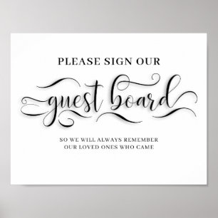 Póster Rótulo Nuestro Rótulo Boda de la Junta de Invitado