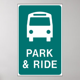 Póster Rótulo Park and Ride
