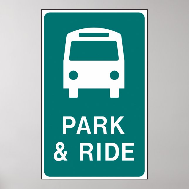 Póster Rótulo Park and Ride (Frente)