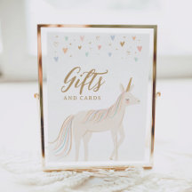 Rótulo Pastel Unicornio de tarjetas de cumpleaños