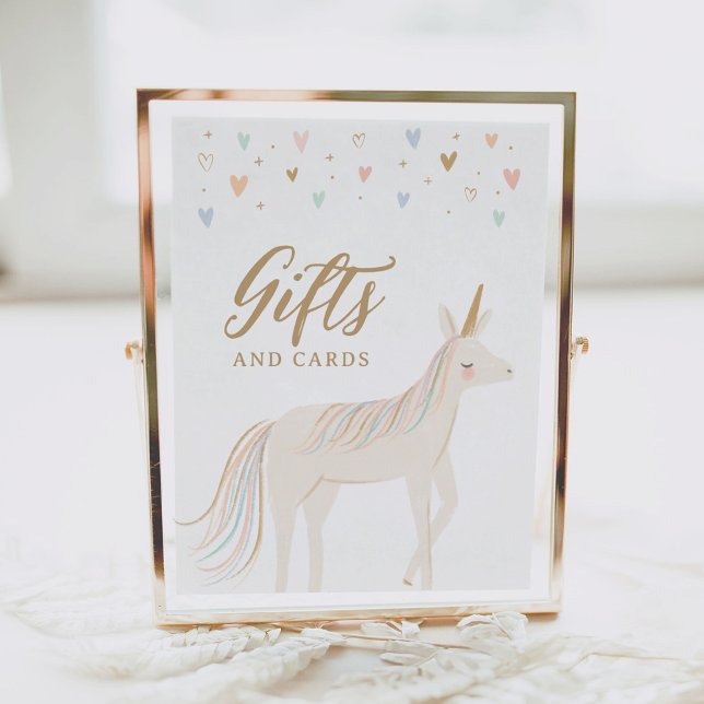 Póster Rótulo Pastel Unicornio de tarjetas de cumpleaños  (Subido por el creador)